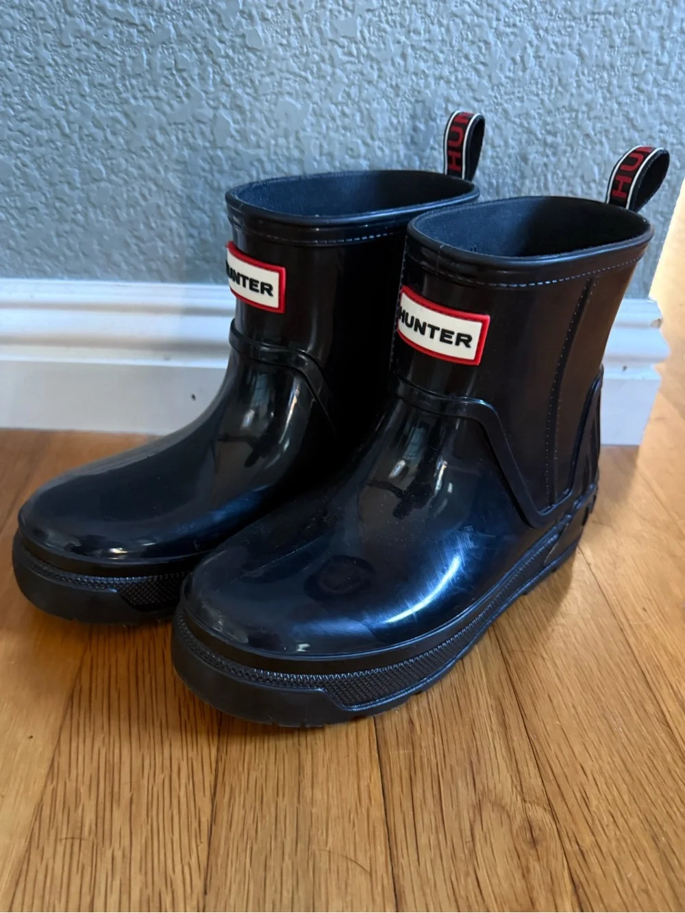 Hunter Kids Black Rain Boots